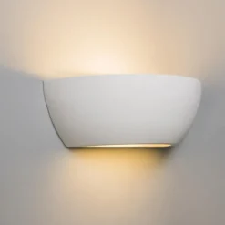 Qazqa up‑ en downlight lamp hiske wit e14