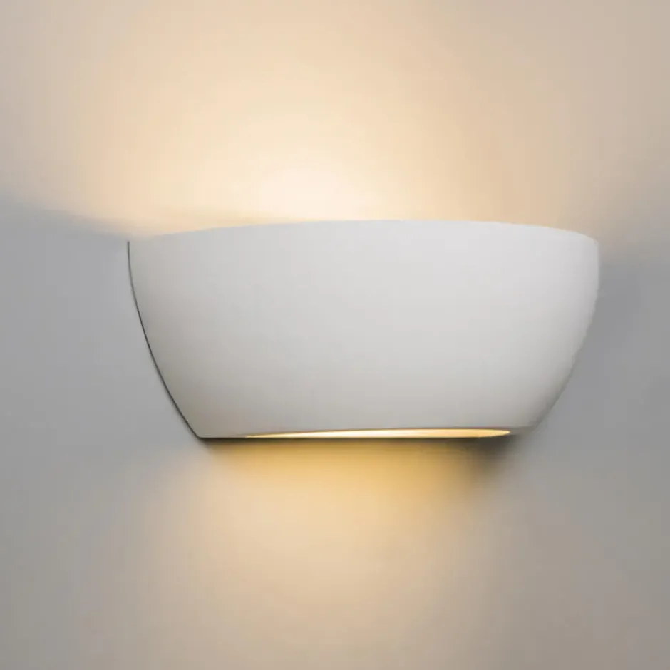 Qazqa up‑ en downlight lamp hiske wit e14