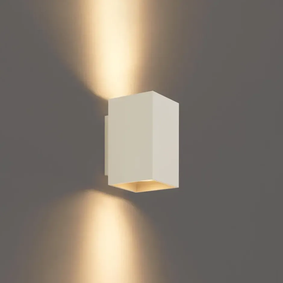 Qazqa up‑ en downlight lamp sandy beige gu10