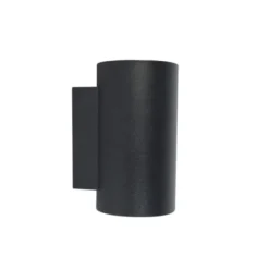 Qazqa up‑ en downlight lamp sandy zwart gu10