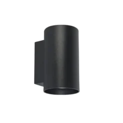 Qazqa up‑ en downlight lamp sandy zwart gu10