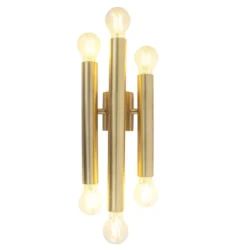 Qazqa up‑ en downlight lamp tubi goudkleurig e27