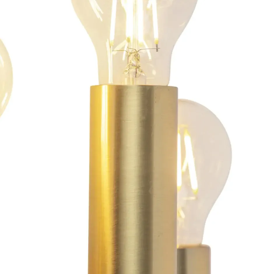 Qazqa up‑ en downlight lamp tubi goudkleurig e27
