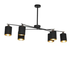 Qazqa verstelbare hanglamp lofty zwart e14