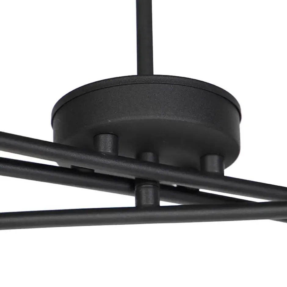Qazqa verstelbare hanglamp lofty zwart e14