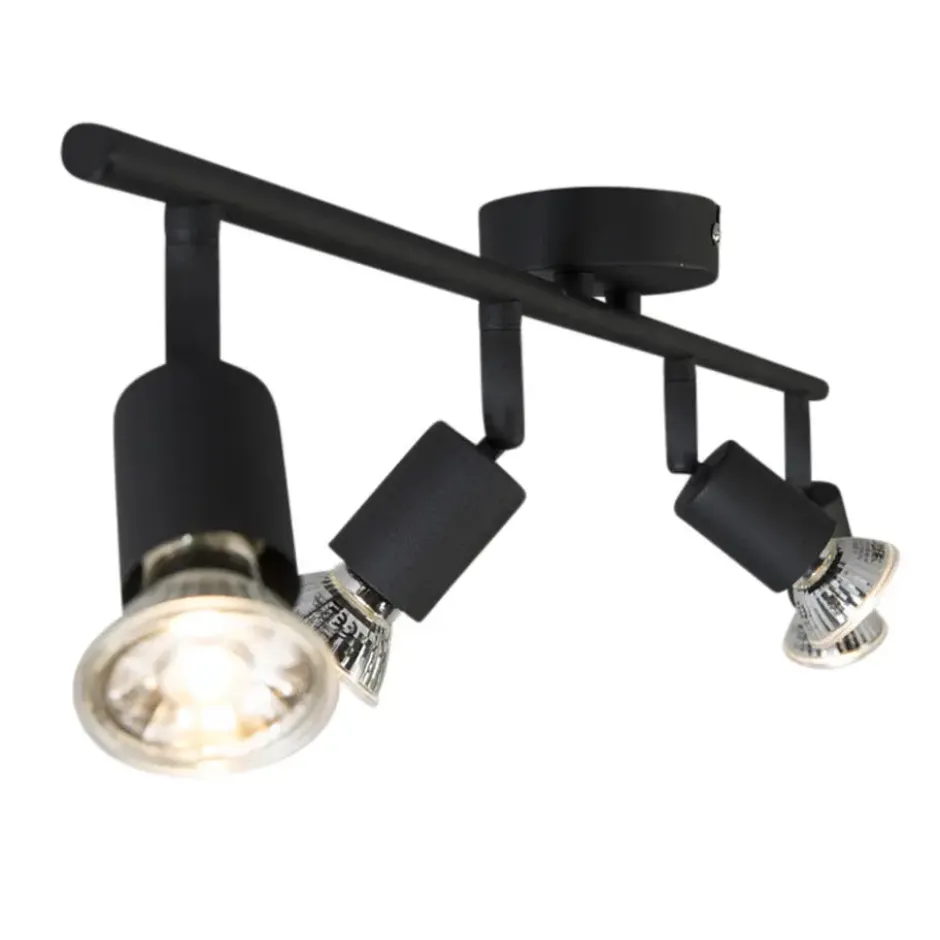 Qazqa verstelbare plafondspot jeany zwart gu10