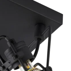 Qazqa verstelbare plafondspot suplux zwart gu10