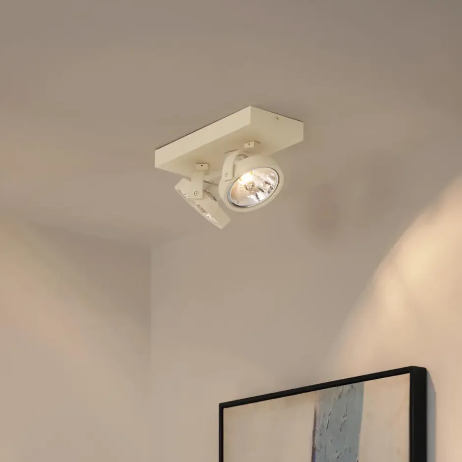 Qazqa verstelbare plafondspot go beige g9