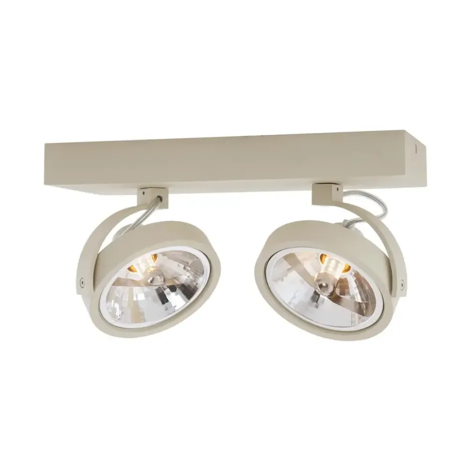 Qazqa verstelbare plafondspot go beige g9