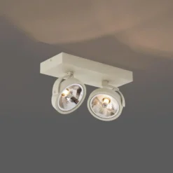 Qazqa verstelbare plafondspot go beige g9