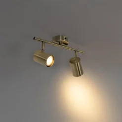 Qazqa verstelbare plafondspot jeana bronskleurig gu10