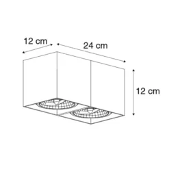 Qazqa verstelbare plafondspot box zwart g9