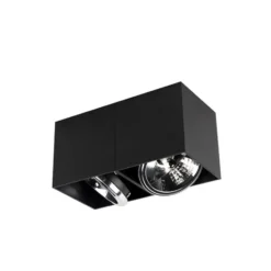 Qazqa verstelbare plafondspot box zwart g9