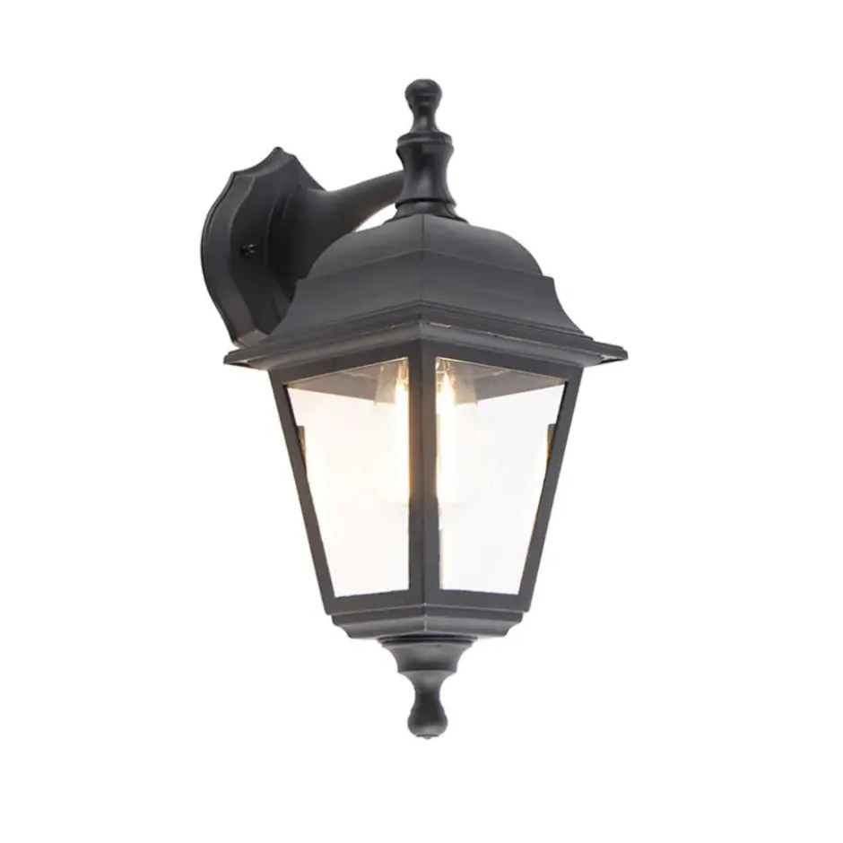 Qazqa verstelbare wandlamp capital zwart e27