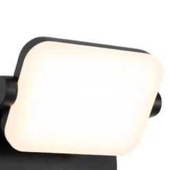 Qazqa verstelbare wandlamp kamile zwart geïntegreerde led