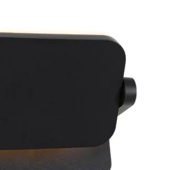 Qazqa verstelbare wandlamp kamile zwart geïntegreerde led