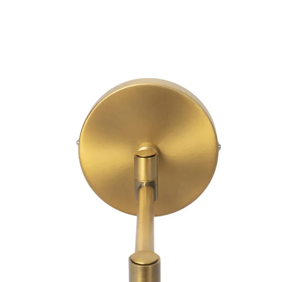 Qazqa verstelbare wandlamp ladas bronskleurig e27