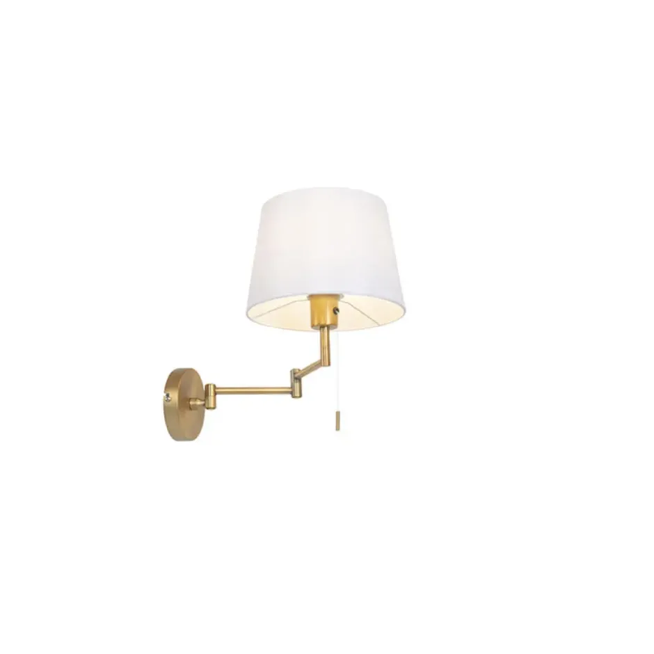 Qazqa verstelbare wandlamp ladas bronskleurig e27