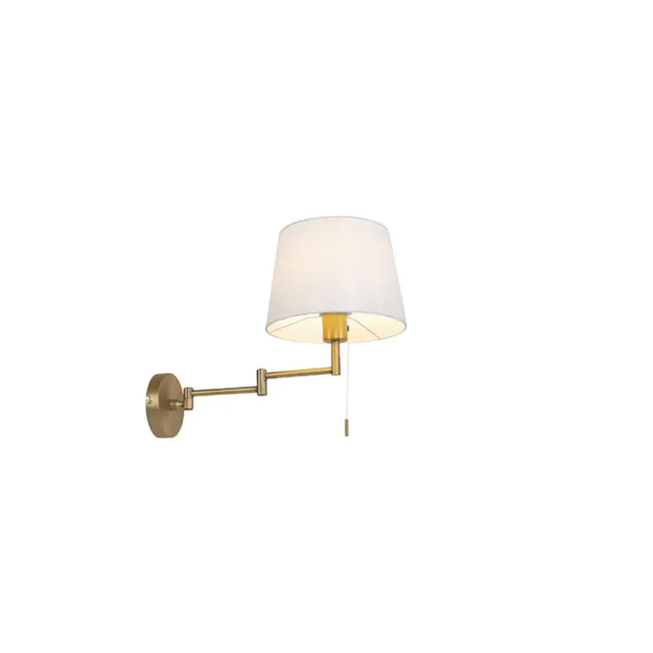 Qazqa verstelbare wandlamp ladas bronskleurig e27