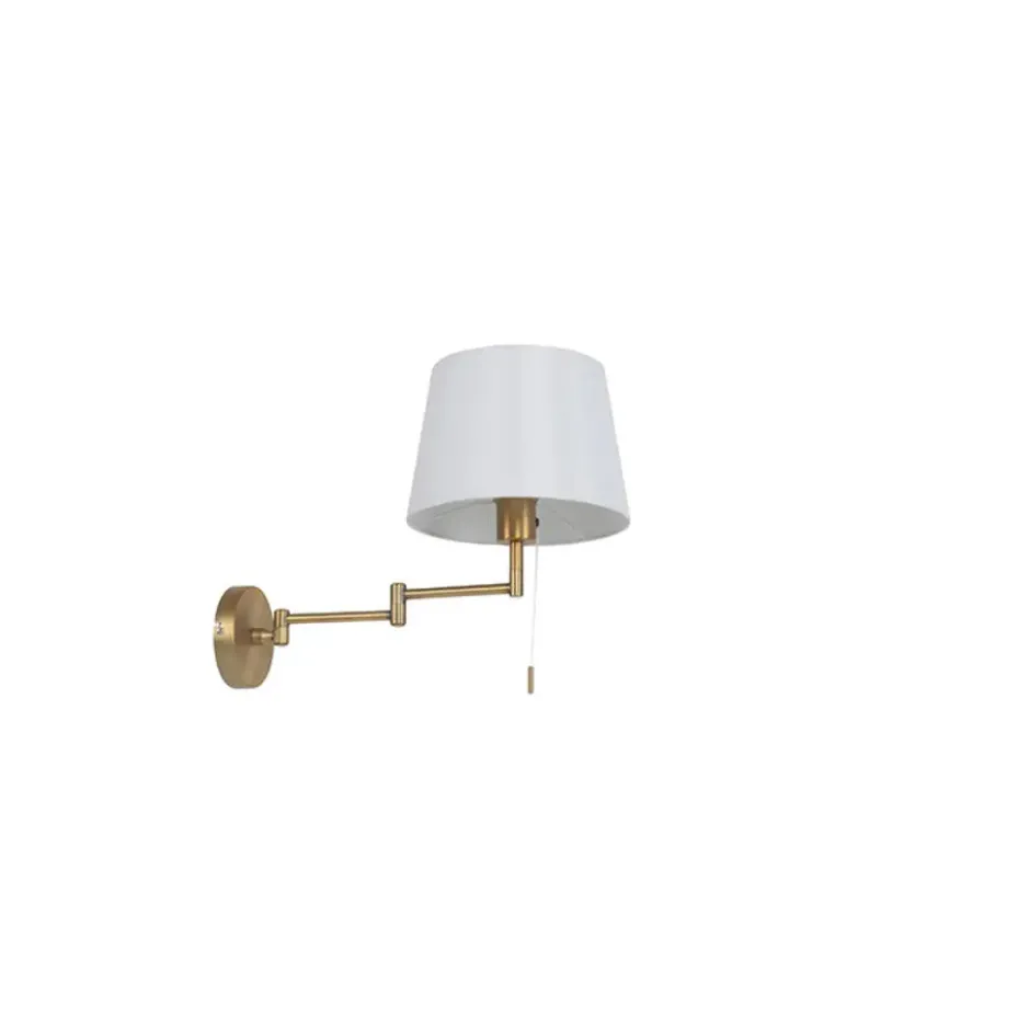 Qazqa verstelbare wandlamp ladas bronskleurig e27