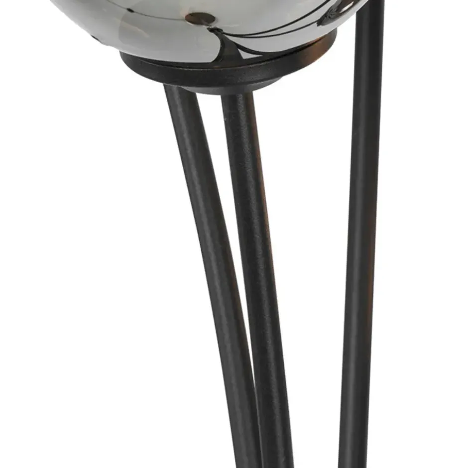 Qazqa vloerlamp athens zwart g9