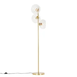Qazqa vloerlamp ayesha goudkleurig e27