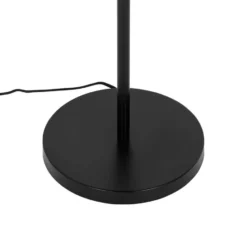 Qazqa vloerlamp ayesha zwart e27