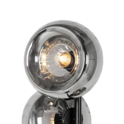 Qazqa vloerlamp ayesha zwart e27