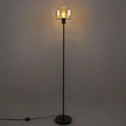 Qazqa vloerlamp bizle beige e27