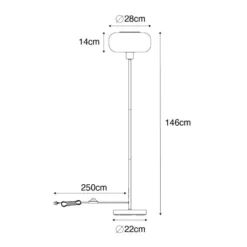 Qazqa vloerlamp bizle beige e27