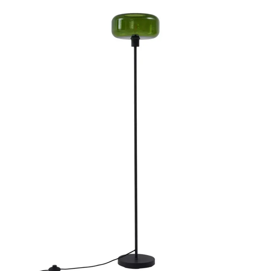 Qazqa vloerlamp bizle zwart e27