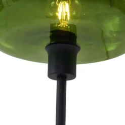 Qazqa vloerlamp bizle zwart e27