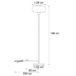 Qazqa vloerlamp bizle zwart e27