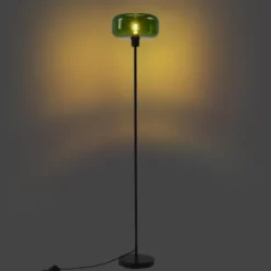 Qazqa vloerlamp bizle zwart e27