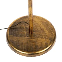 Qazqa vloerlamp botanica goudkleurig e27