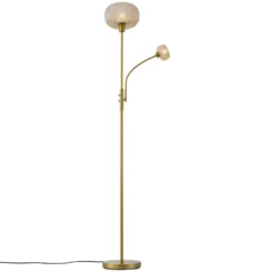 Qazqa vloerlamp brianna goudkleurig e27