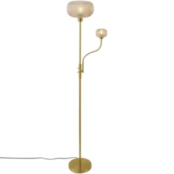 Qazqa vloerlamp brianna goudkleurig e27