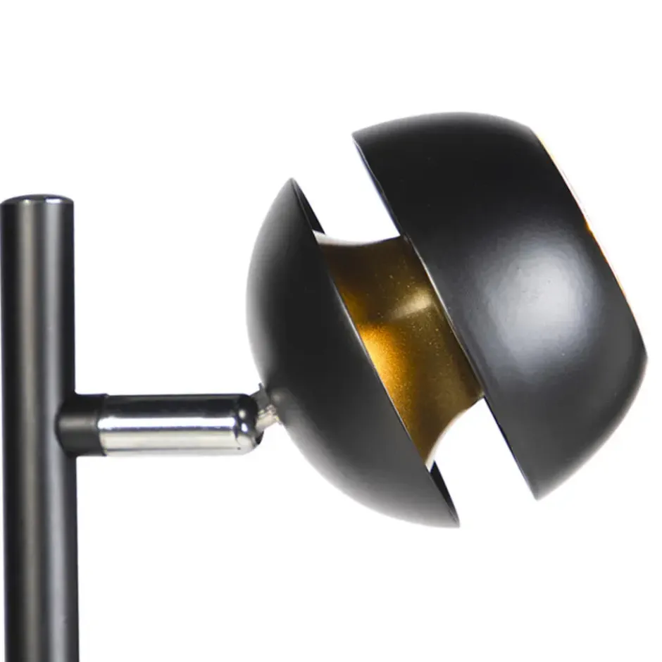 Qazqa vloerlamp buell zwart gu10