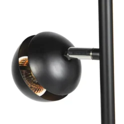 Qazqa vloerlamp buell zwart gu10