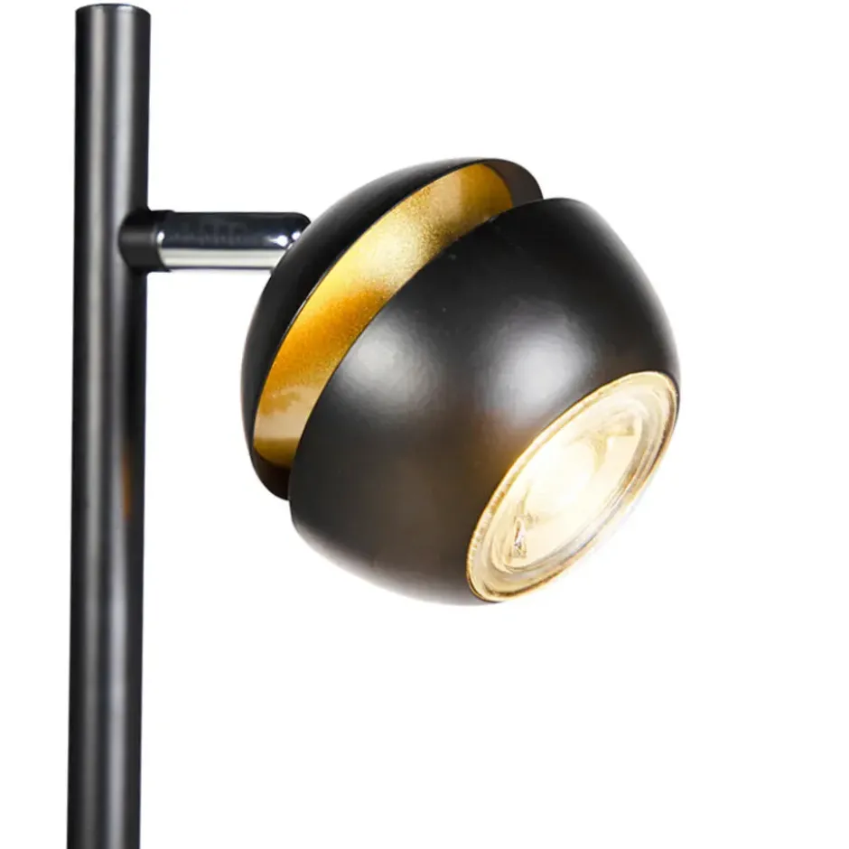 Qazqa vloerlamp buell zwart gu10