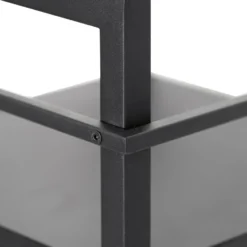 Qazqa vloerlamp cage rack zwart e27
