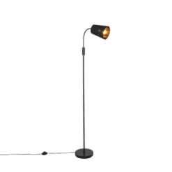Qazqa vloerlamp carmen zwart e14