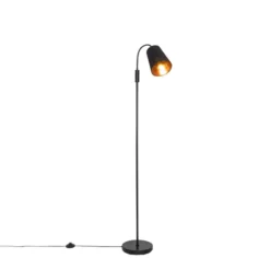 Qazqa vloerlamp carmen zwart e14