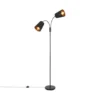 Qazqa vloerlamp carmen zwart e14