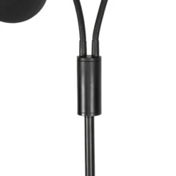 Qazqa vloerlamp carmen zwart e14