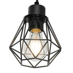 Qazqa vloerlamp chon zwart e27