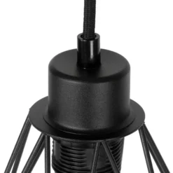 Qazqa vloerlamp chon zwart e27