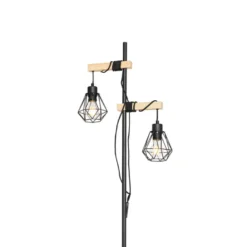 Qazqa vloerlamp chon zwart e27