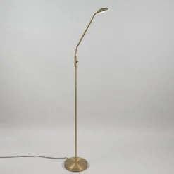 Qazqa vloerlamp eva bronskleurig geïntegreerde led