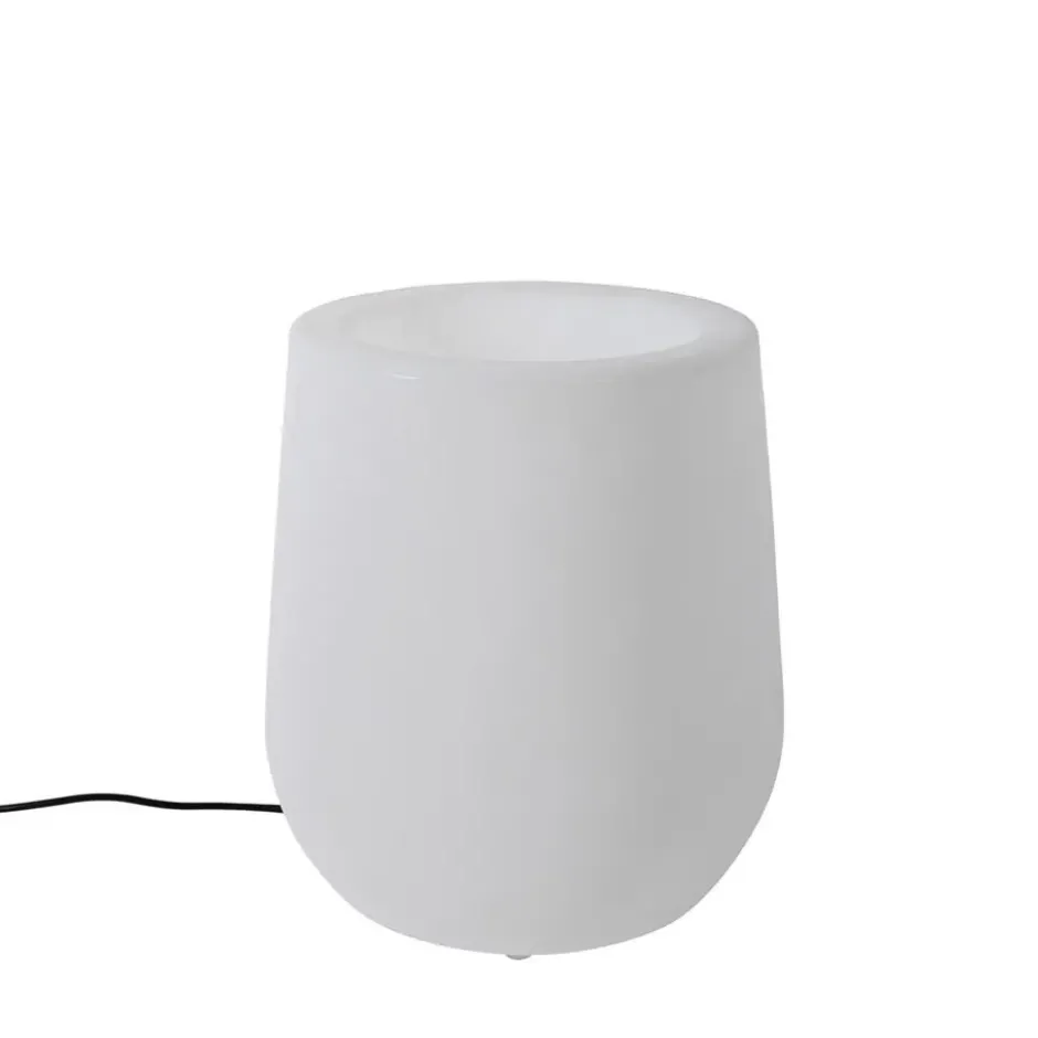 Qazqa vloerlamp flowerpot wit e27
